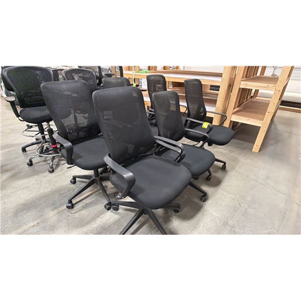 (6) ASSORTED MESH BACK ROLLING OFFICE CHAIRS
