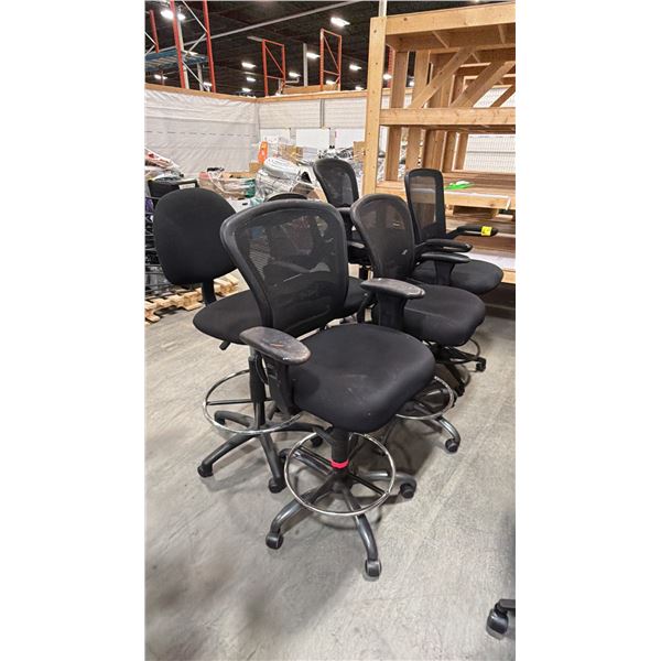 (6) ASSORTED ROLLING OFFICE CHAIRS