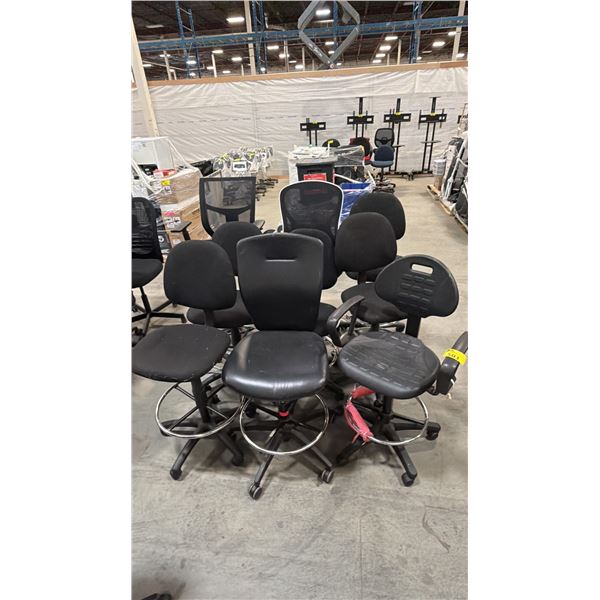(9) ASSORTED ROLLING OFFICE CHAIRS