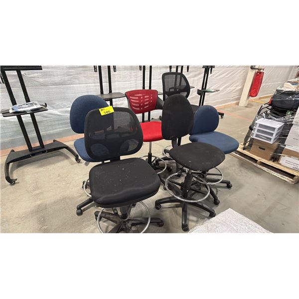 (6) ASSORTED ROLLING OFFICE CHAIRS