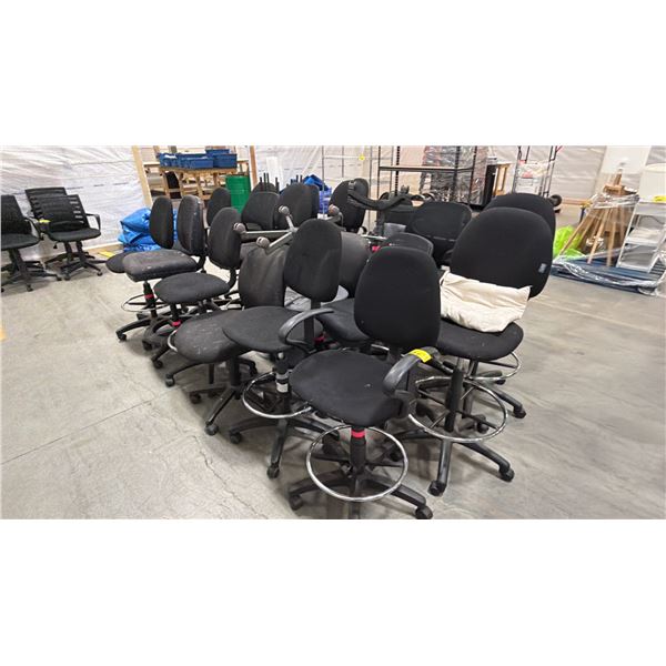 (16) ASSORTED ROLLING OFFICE CHAIRS