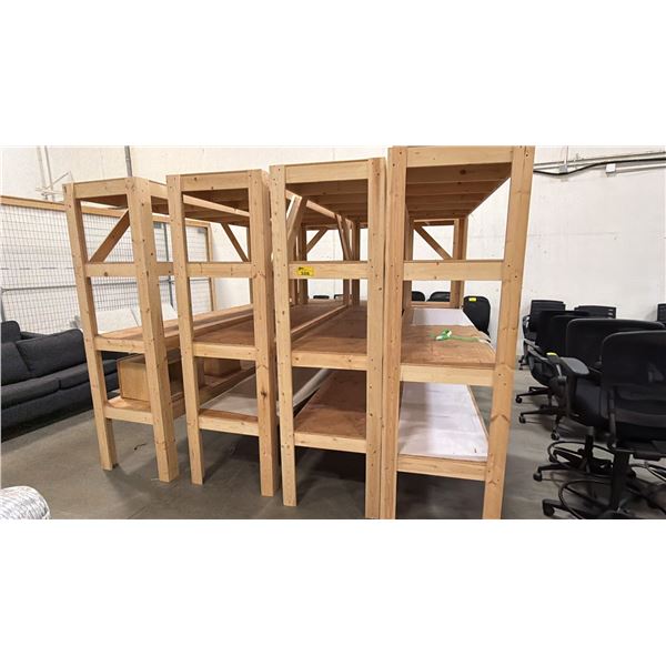 (5) 4-TIER SHELVING UNITS