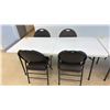 Image 2 : PLASTIC FOLDING TABLE WITH 4 FOLDING CHAIRS