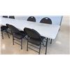 Image 2 : PLASTIC FOLDING TABLE WITH 4 FOLDING CHAIRS