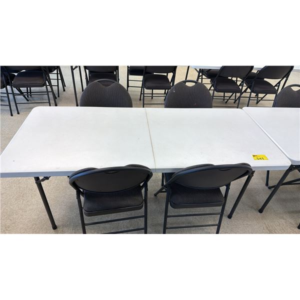 PLASTIC FOLDING TABLE WITH 4 FOLDING CHAIRS