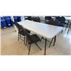 Image 2 : PLASTIC FOLDING TABLE WITH 4 FOLDING CHAIRS