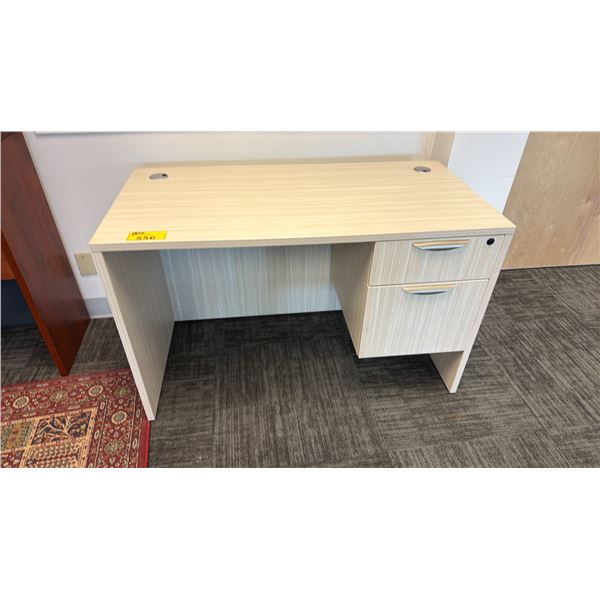 WOOD DESK WITH 2 DRAWERS