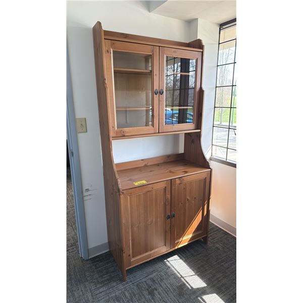 PANTRY CABINET WITH GLASS DOORS