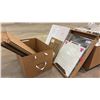 Image 1 : ASSORTED LARGE TRANSPORT BOXES, A-FRAME SIGN & MORE