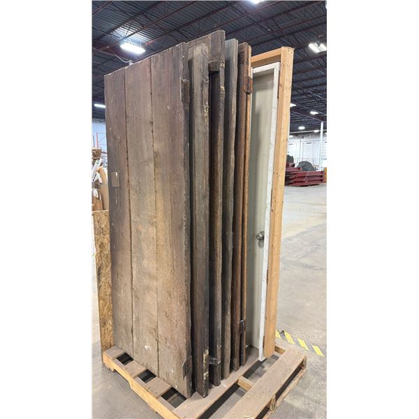PALLET OF ASSORTED WOOD DOORS, 34" W X 80" H