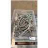 Image 1 : BIN OF ASSORTED WIRE ROPE SLINGS