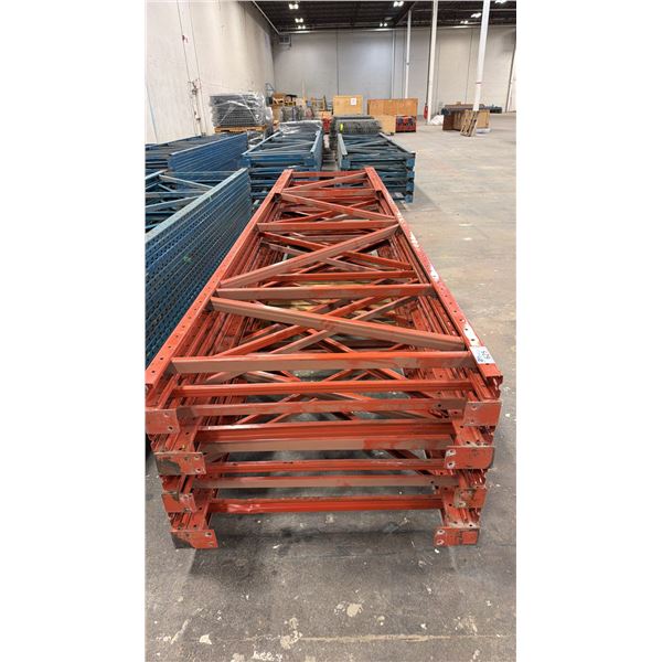 (8) PALLET RACKING UPRIGHTS, 180"L X 42" W