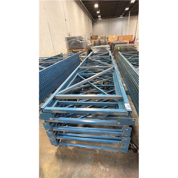 (9) PALLET RACKING UPRIGHTS, 198"L X 44"W