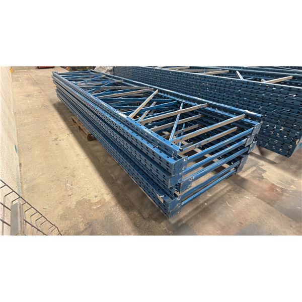 (9) PALLET RACKING UPRIGHTS, 198"L X 44"W