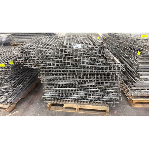 PALLET OF PALLET RACKING WIRE MESH DECKS
