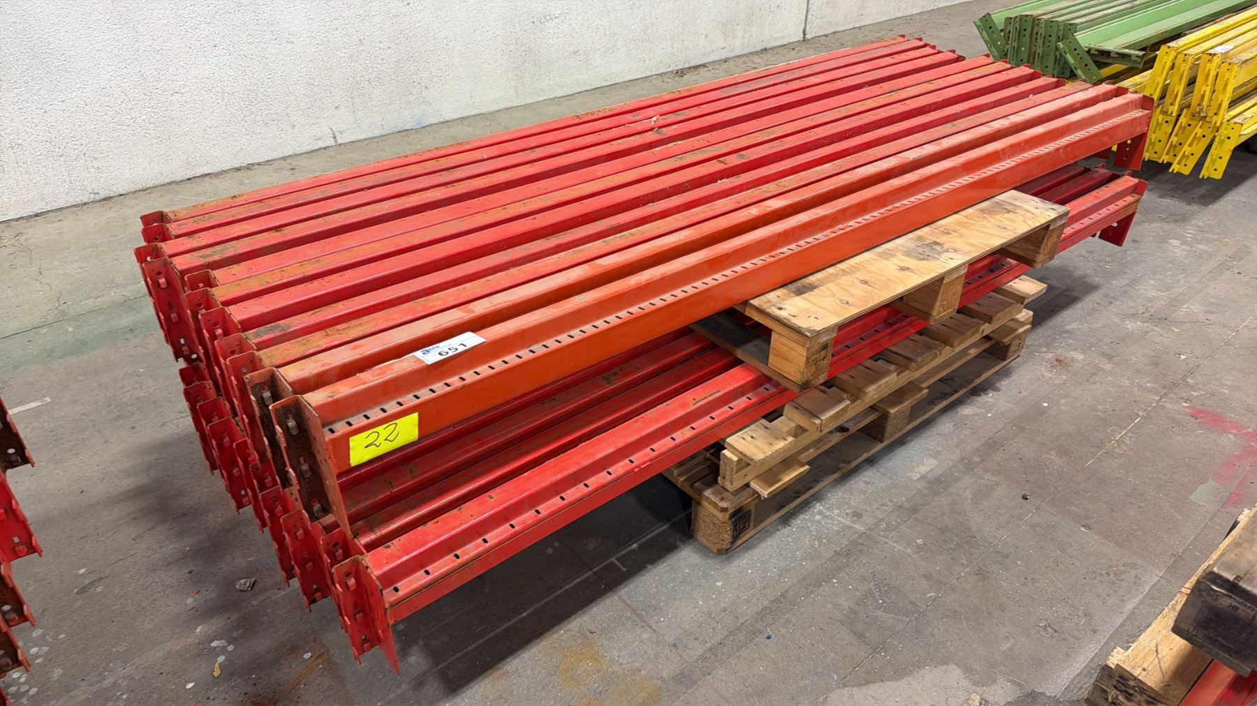 Pallet Side Rails ASSORTED PALLET RACKING SIDE RAILS - Able Auctions
