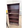 Image 2 : WOOD 2-DRAWER DESK WITH BOOKSHELF, ROLLING OFFICE CHAIR & OFFICE CHAIR