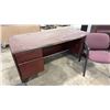 Image 3 : WOOD 2-DRAWER DESK WITH BOOKSHELF, ROLLING OFFICE CHAIR & OFFICE CHAIR