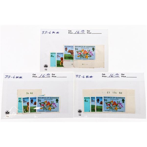 GUERNSEY Baliwick Scotts No. 33-6  x 3 Sets