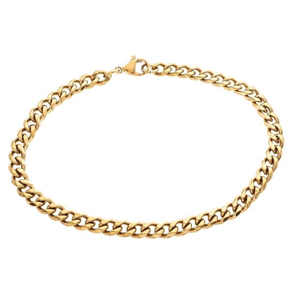 18kt Luxurious G.P./Stainless Steel 5mm 22" Link C