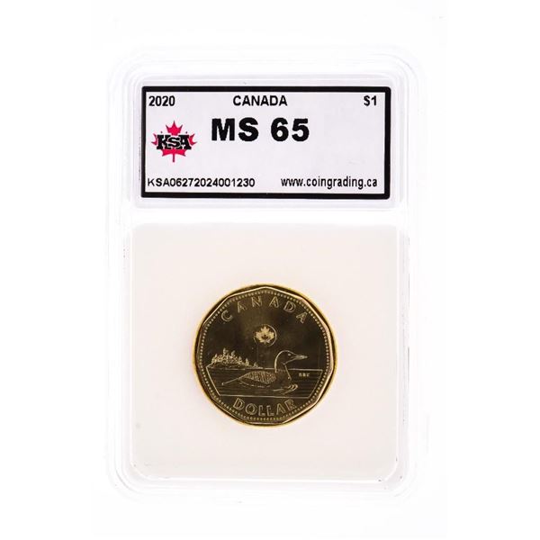 Canada 2020 Loon Dollar Coin MS 65 KSA