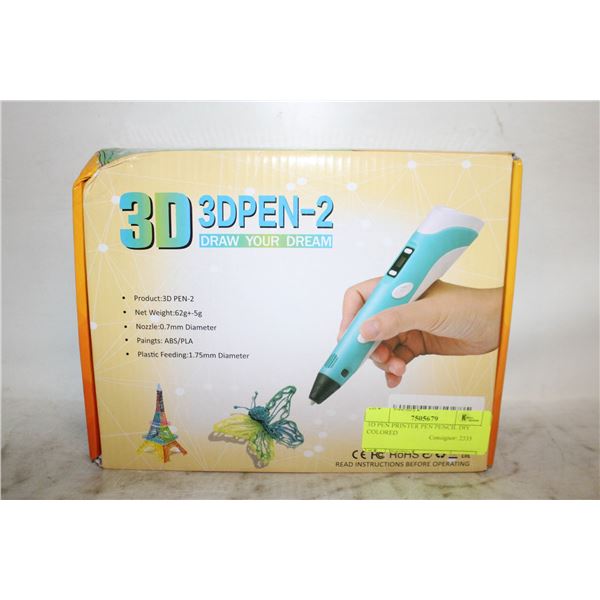 3D PEN PRINTER PEN PENCIL DIY COLORED