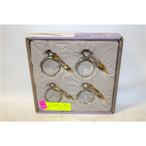 EGGPLANT STYLE NAPKIN HOLDERS (4)- NEW