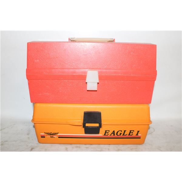 2 FISHING TACKLE BOXES