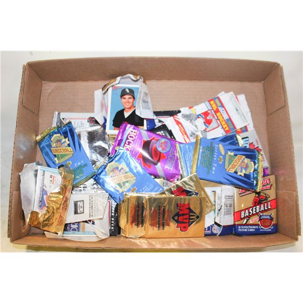 ESTATE LOT OF OPENED PACKS CARDS VINTAGE HOCKEY