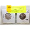 Image 1 : 2XSILVER 1968 CANADIAN 25 CENT COIN(MAGNET TESTED)