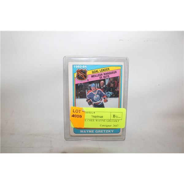 1984 0 PEE CHEE WAYNE GRETZKY GOAL