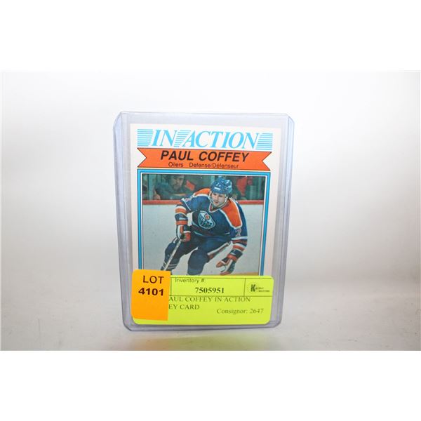 1982 PAUL COFFEY IN ACTION HOCKEY CARD