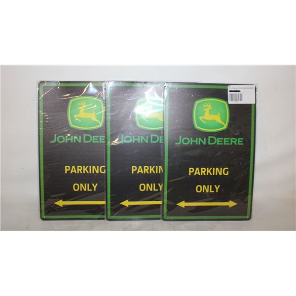 SEALED (X3) JOHN DEERE PARKING SIGNS