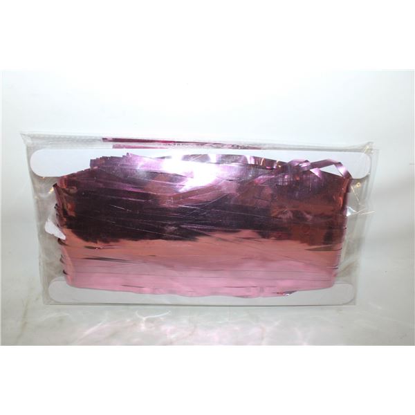 2 PACK CURTAIN BACKDROP PINK TINSEL FOIL