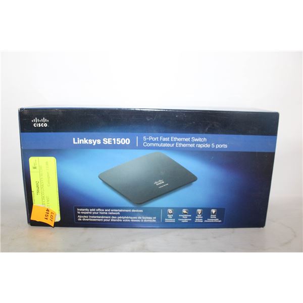 UNUSED CISCO LINKSYS SE1500 5-PORT FAST