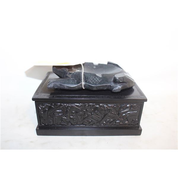 2 HAIDA ART ITEMS STONE FROG &