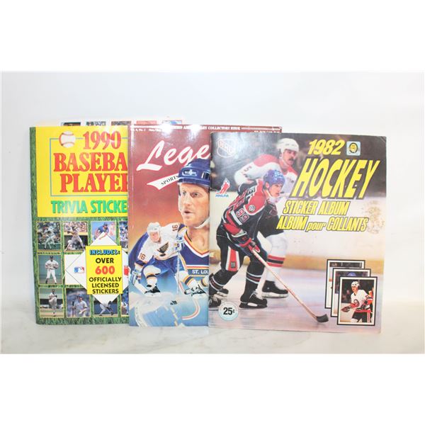 1982 OPC HOCKEY STICKER BOOK ETC