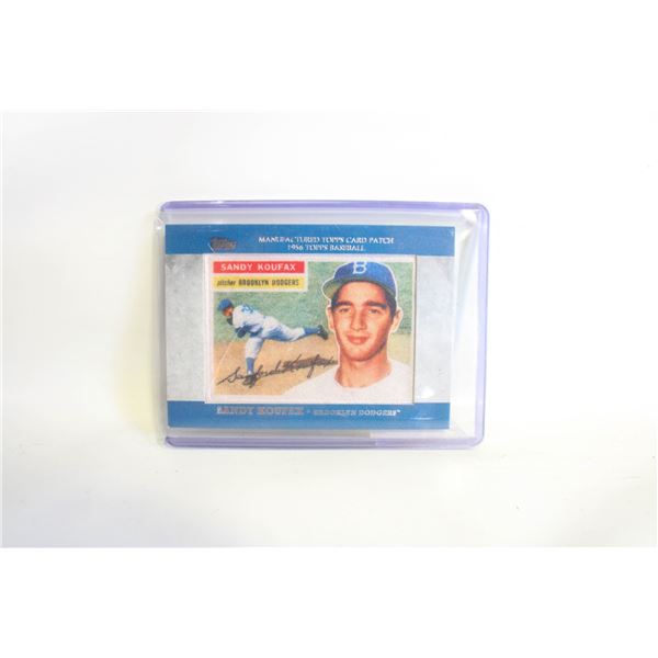 2013 TOPPS SANDY KOUFAX MANUFACTURED PATCH CARD