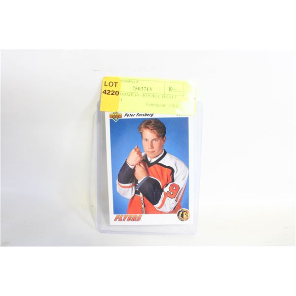 PETER FORSBERG ROOKIE DRAFT YEAR UD