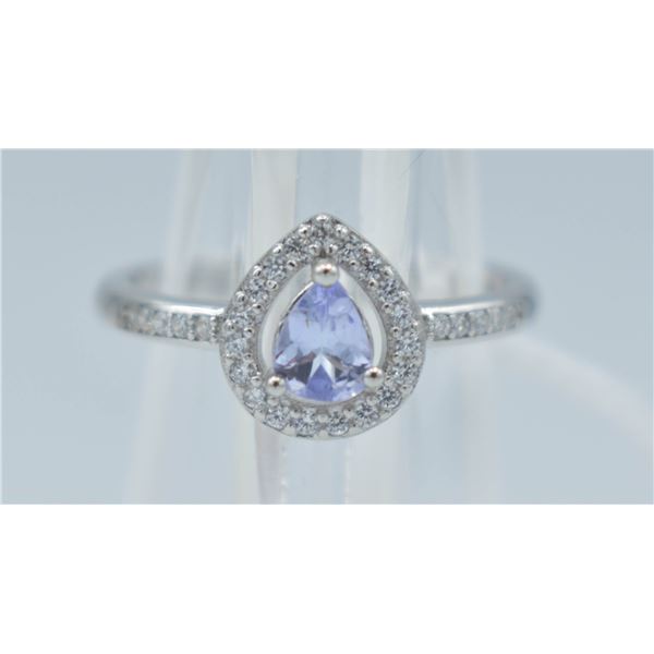 #07- NATURAL TANZANITE & ZC RING SIZE 5.75