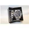 Image 1 : NEW 2PCS MENS WATCH, AND CUBAN LINK CHAIN