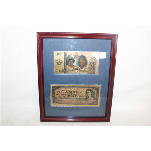 2 FRAMED QUEEN ELIZABETH "DEVILS FACE"