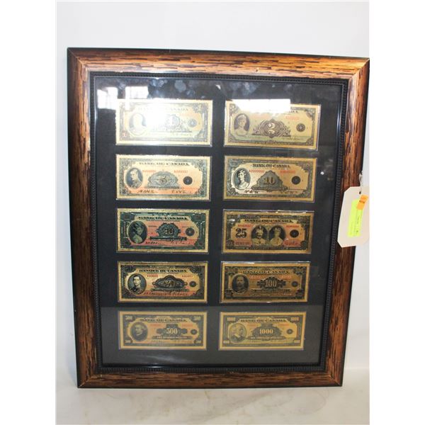 FRAMED CANADA 1935 GEORGE V & 1937