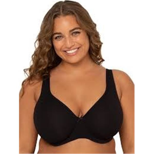NEW FITFORME FRUIT OF THE LOOM 44DD BLACK BRA