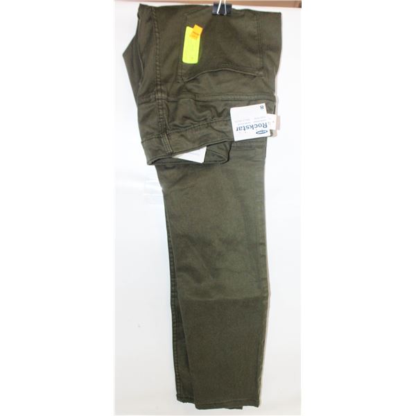 NEW WOMENS SIZE 8 ARMY-COLOR-GREEN ROCKSTAR JEANS