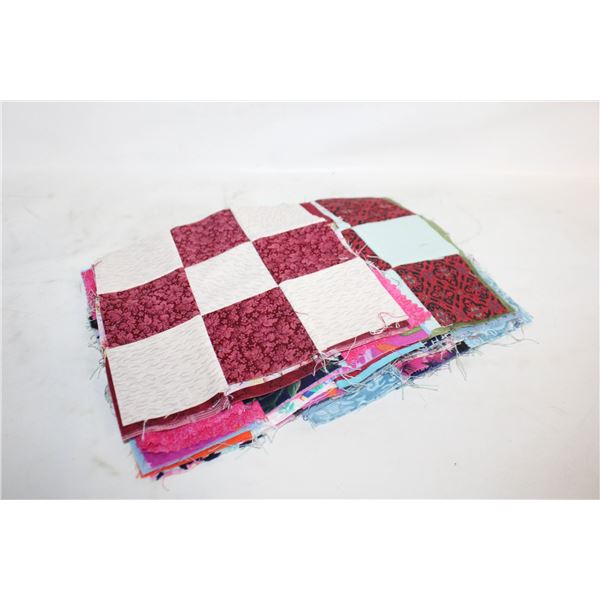 21 SQUARE FABRIC BLOCKS FOR QUILTS, 6.5"X6.5",