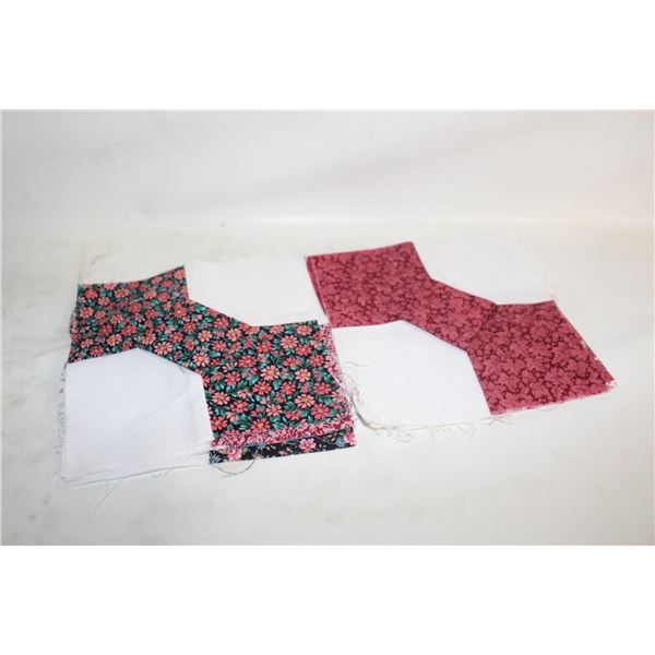 8 SQUARE FABRIC BLOCKS FOR QUILTS, 5.75"X5.75",