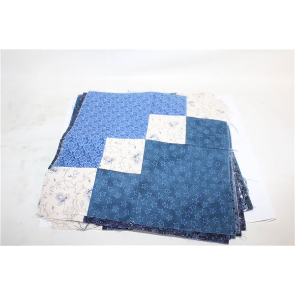 21 SQUARE FABRIC BLOCKS FOR QUILTS, 8.5"X8.5",
