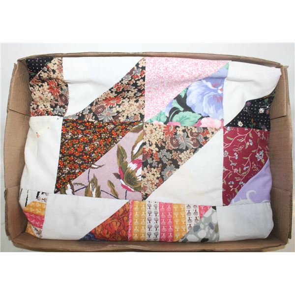 UNFINISHED QUILT TOP 60"X70", BLOCK SIZE 5"X5"