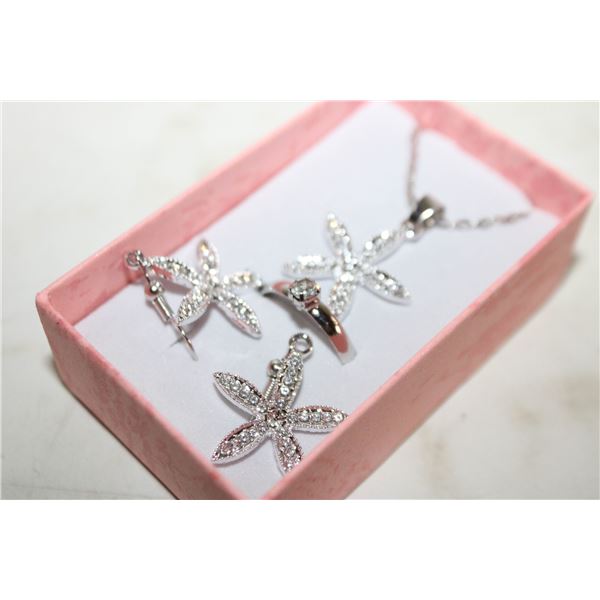 NEW NECKLACE AND RING WITH EARRINGS